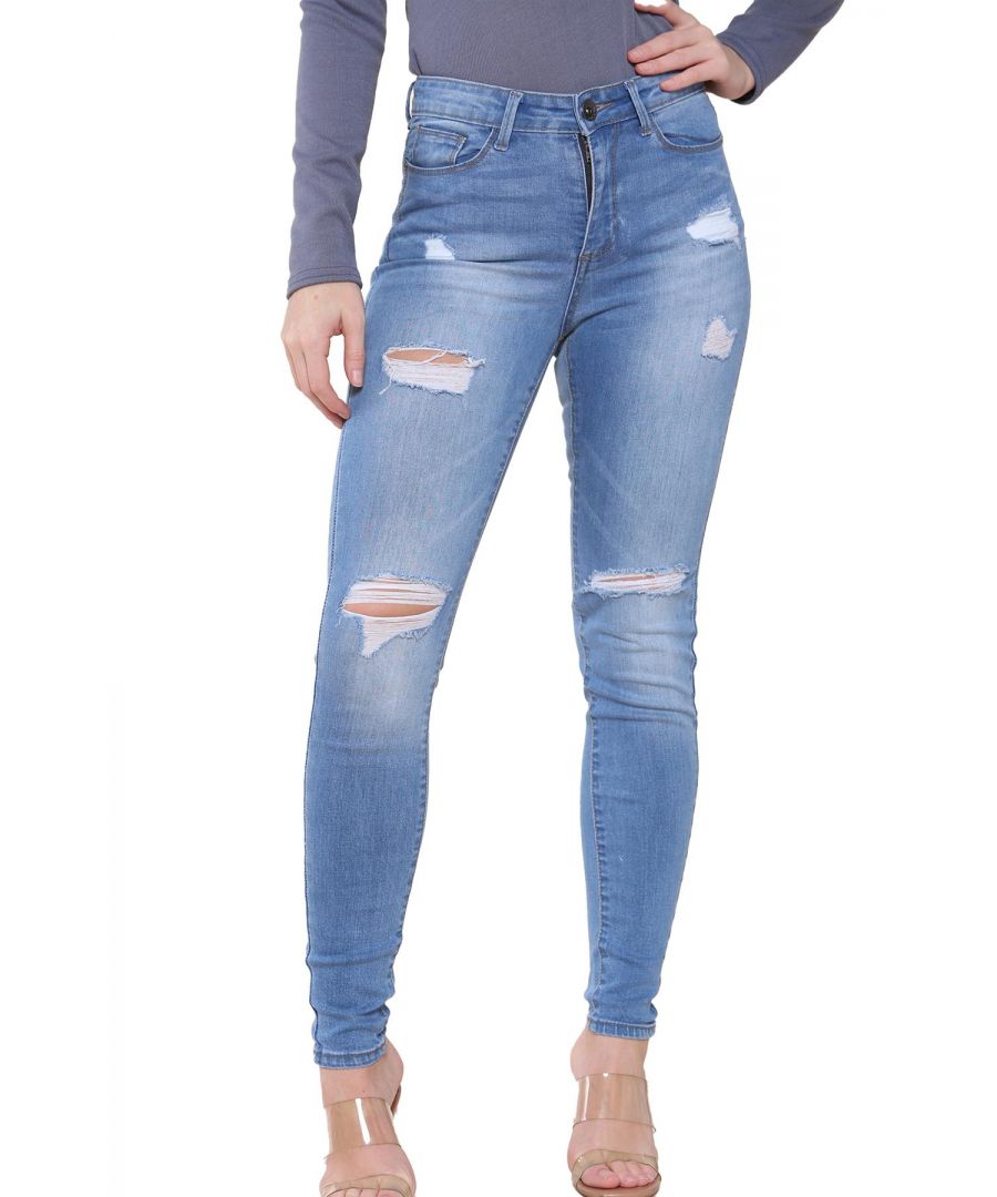 Enzo Womens Skinny Stretch Denim Jeans