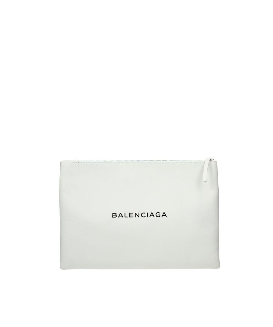 The product with code 485112DLQ5N9060 leather is a men's clutches in beige designed by Balenciaga. It has features like intentionally faded areas may vary, front logo. The product is made by the following materials: leatherZip closureSize Bag : maxiHeight: 26 cmWidth: 38 cmThe product was made in Italy