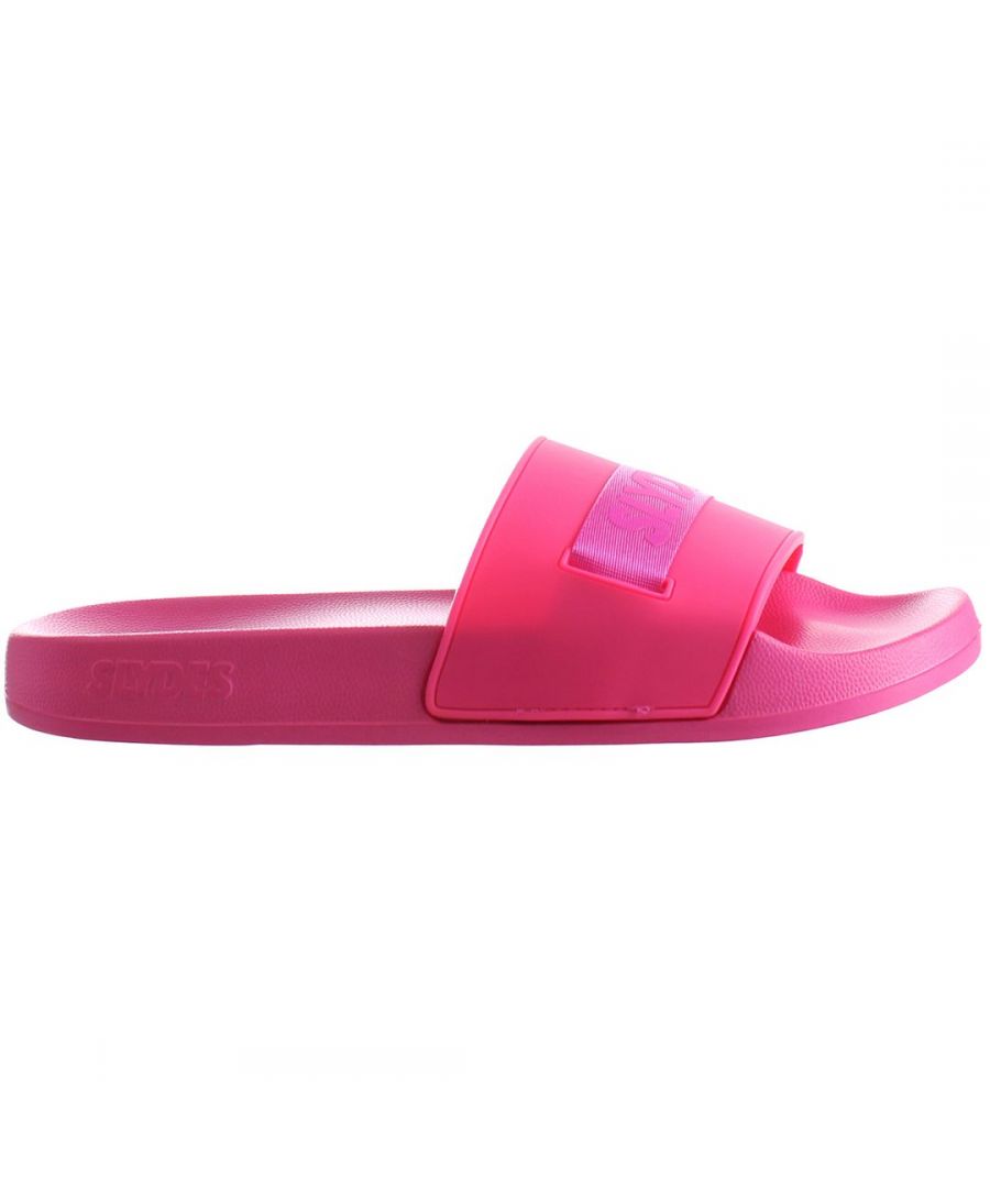 slydes vice womens pink sliders textile - size uk 4