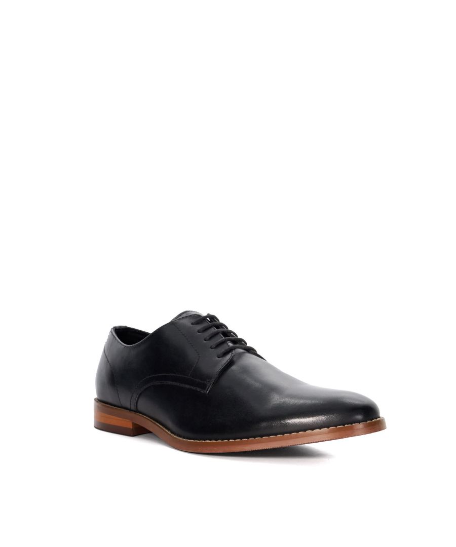 Dune London Mens Solomon - Leather Derbys - Black Leather (archived) - Size UK 9