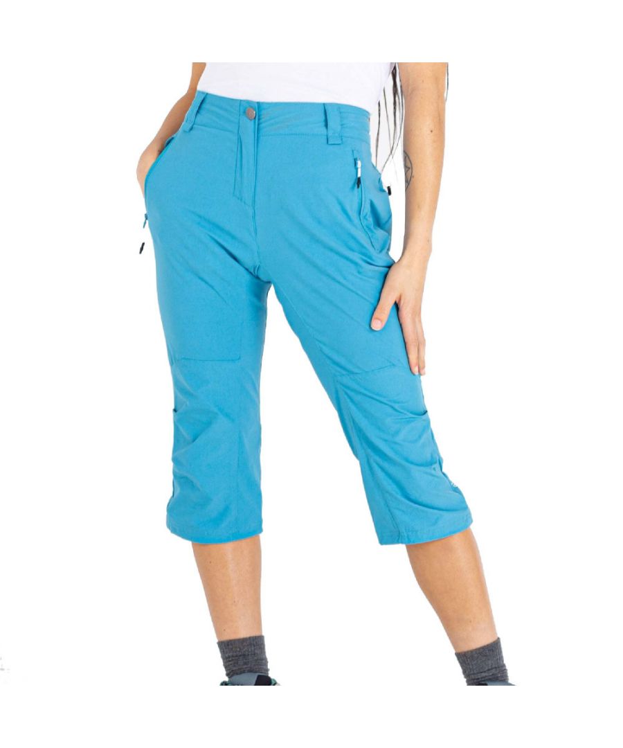 Nylon/elastane stretch fabric. Water repellent finish. Adjustable shockcord waist. Zip fly opening. Multiple pockets. 2 x side zipped pockets. Adjustable shockcord at leg hems.