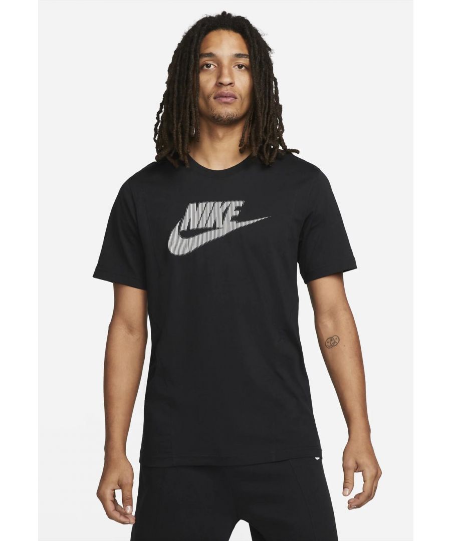 Nike T Shirt With Embroidered Swoosh Black