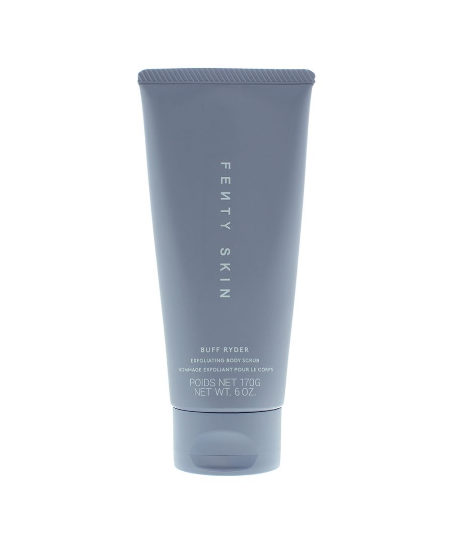 Fenty Beauty by Rihanna FENTY SKIN Buff Ryder Exfoliating Body Scrub contains sugar, salt and superfine sand to exfoliate the skin gently yet still effectively. The rich in shea butter and conditioning oils are designed to deeply nourish the skin. Leaves your body feeling smooth, radiant and polished.