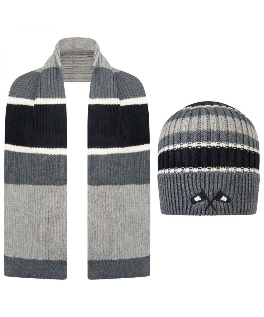 Mayoral Boys Charcoal Grey Hat & Scarf Set Wool (archived) - Size 4Y