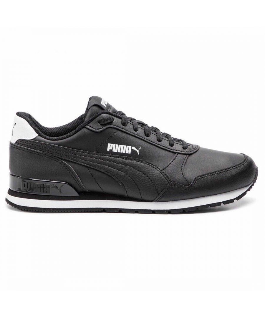 Puma ST Runner v3 Black Mens Trainers Leather (archived) - Size UK 3.5