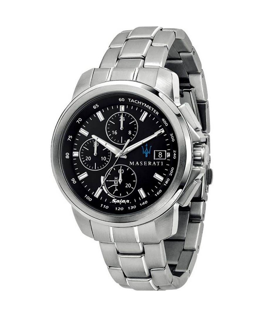 Stijlvol heren horloge van het merk Maserati. Het horloge heeft een polsbandje dat ook kleiner gemaakt kan worden, de kast heeft een diameter van 45 mm en het uurwerk is van Quartz.  Merk: MaseratiModelnaam: R8873645003 (45mm)Categorie: heren horlogeMaterialen: edelstaalKleur: zilver, zwart