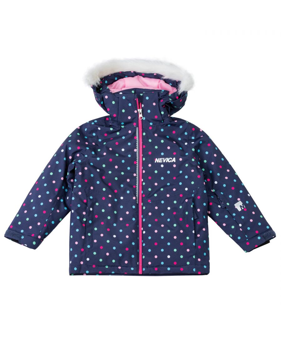 Nevica Lech Jacket Girls - This Nevica Lech Jacket is crafted with reflective detail to zip fastenings and long sleeves with inner cuff for warmth. It features a hood with detachable fur and a striking pattern to the jacket. The jacket is complete with ski features that include ski pass pocket, snow skirt and is waterproof to 8,000 water column.