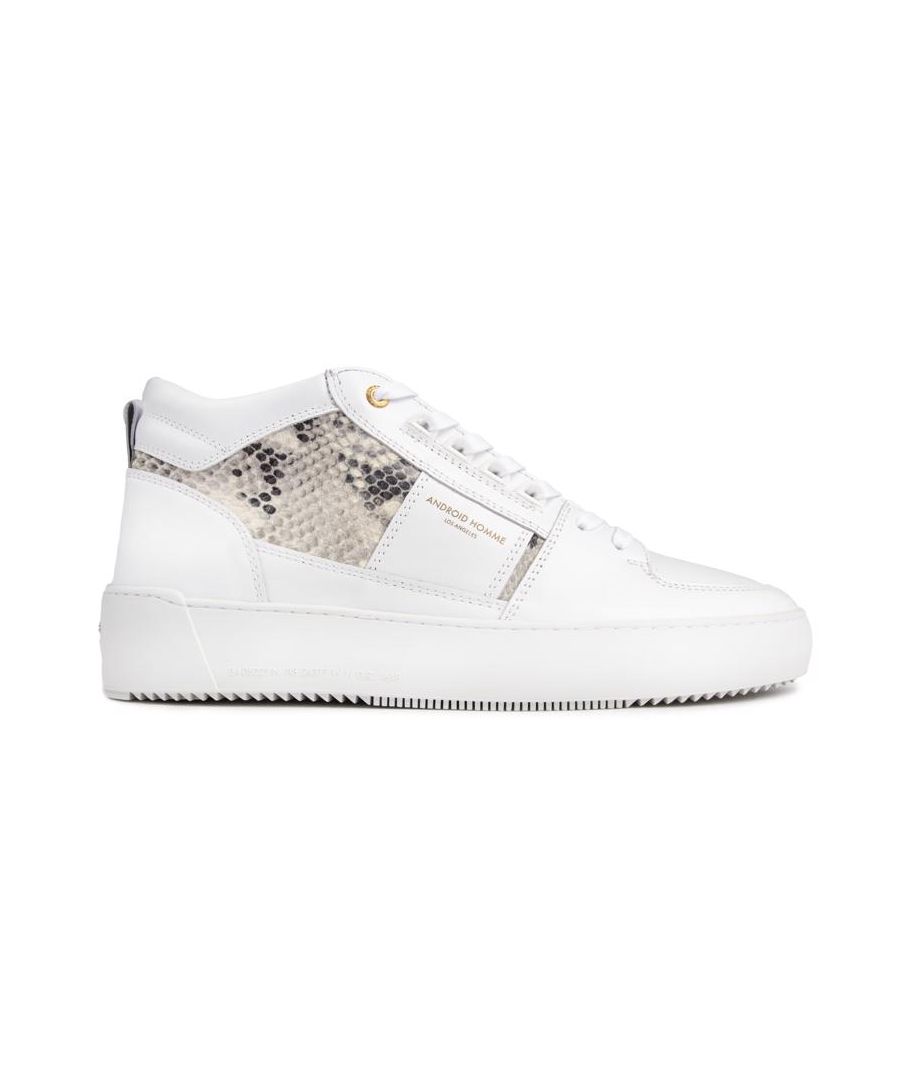 android homme mens point dume trainers - white leather - size uk 8