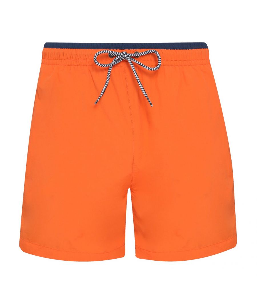 Asquith & Fox Mens Swim Shorts (Orange/Navy) - Size X-Large