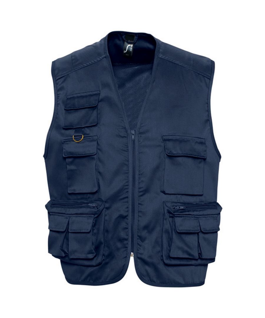 SOLS Wild Unisex Full Zip Waistcoat Bodywarmer Jacket (Marine)