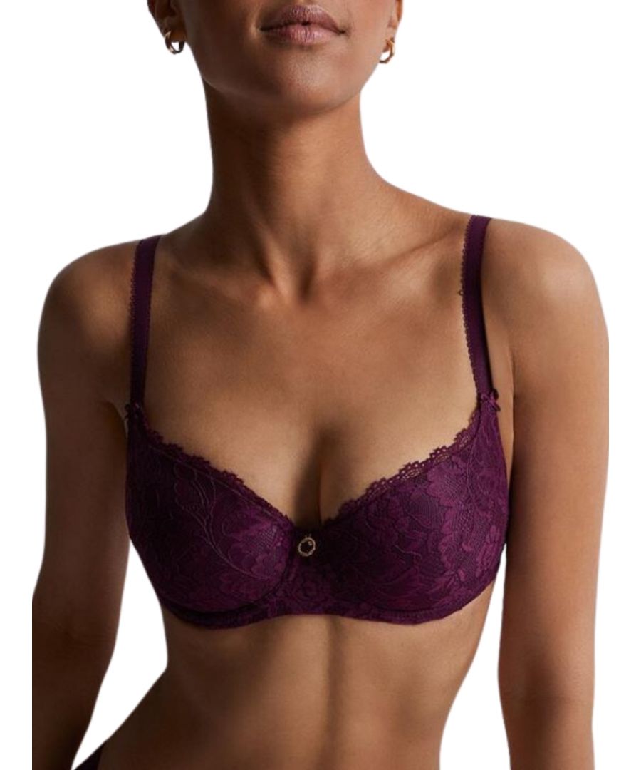 Aubade Womens Rosessence Half Cup Bra – Purple Polyamide – Size 36F