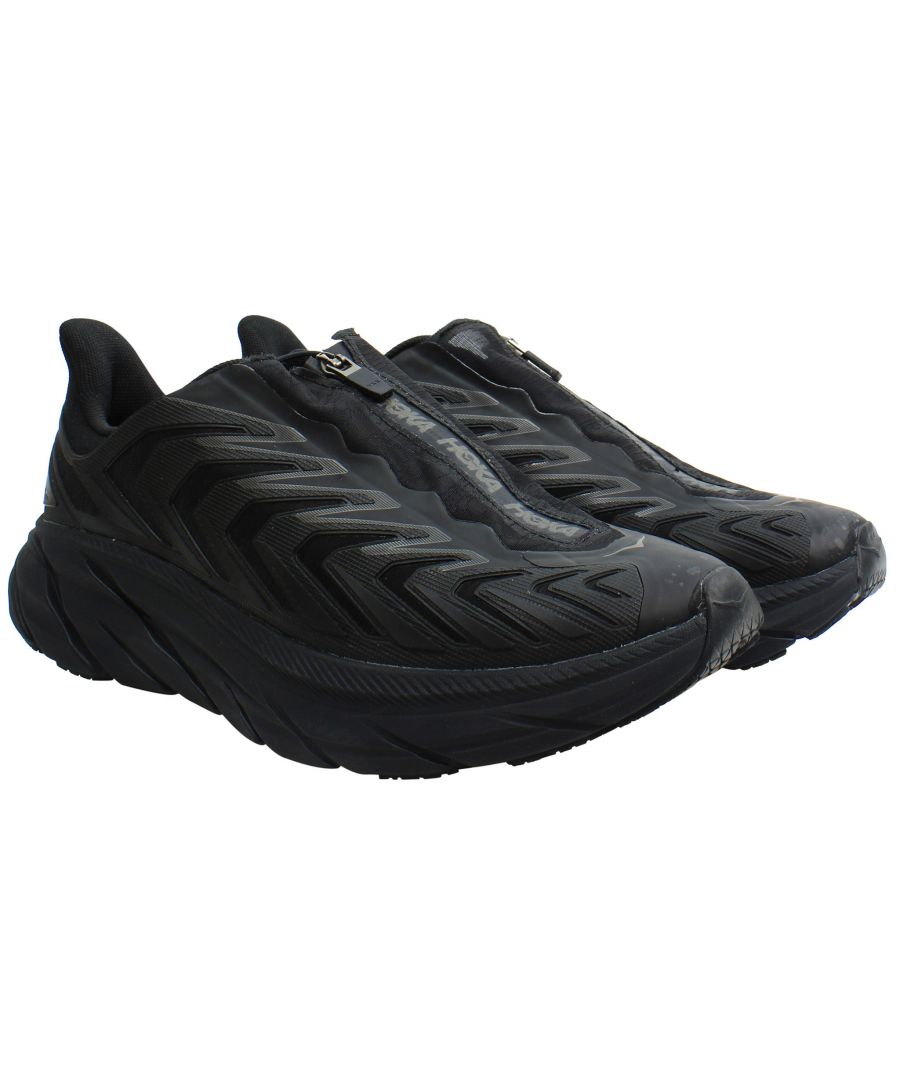 Hoka One One One Project Clifton Unisex Black Running Shoes - Size UK 12.5