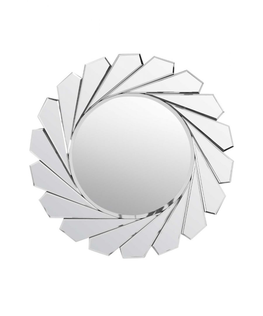 Image for All Glass Stylised Aperture Round Wall Mirror 80 x 80 cm
