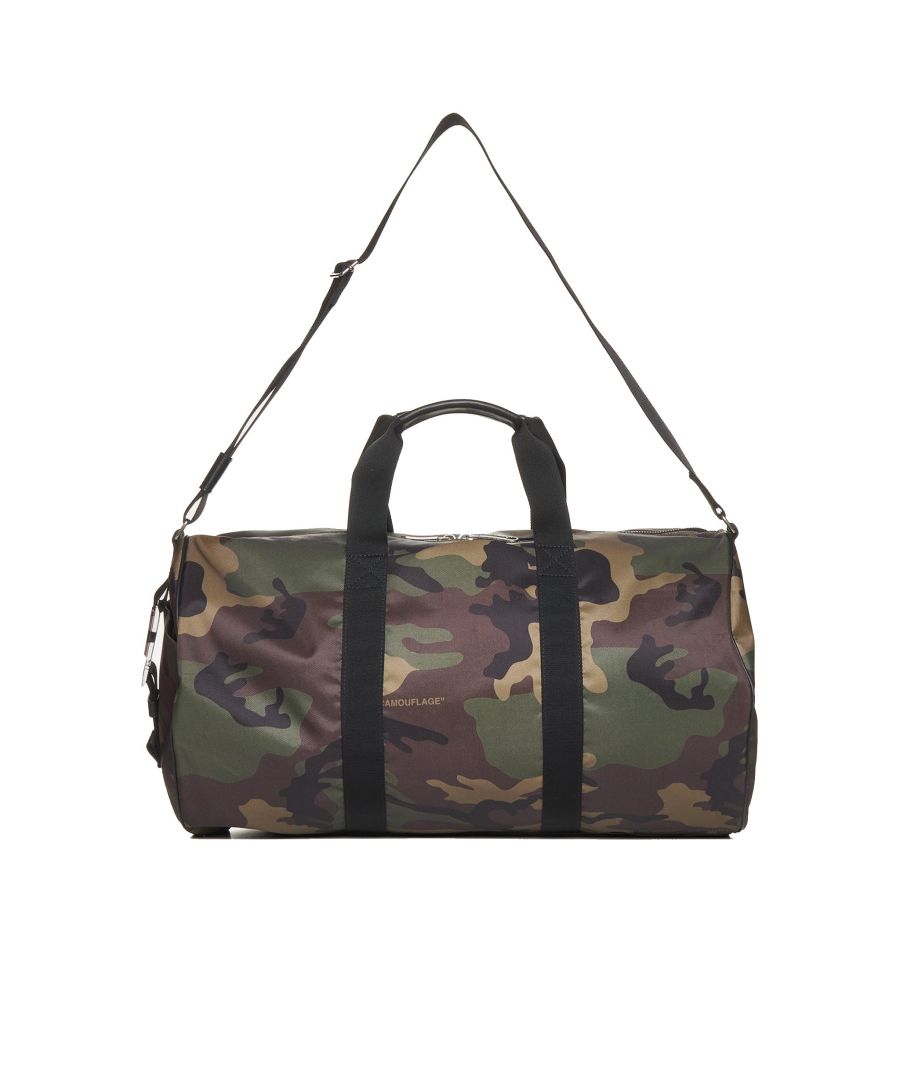 - Composition: 100% nylon - Two handles - Non detachable shoulder strap - Top Zip Closure - Length 50 cm - Height 27 cm / 10,6 in - Width 29 cm - Made in Italy - MPN OMNL010F22FAB003_8400 - Gender: MEN - Code: BAG OW 1 TH 00 O58 S3 T