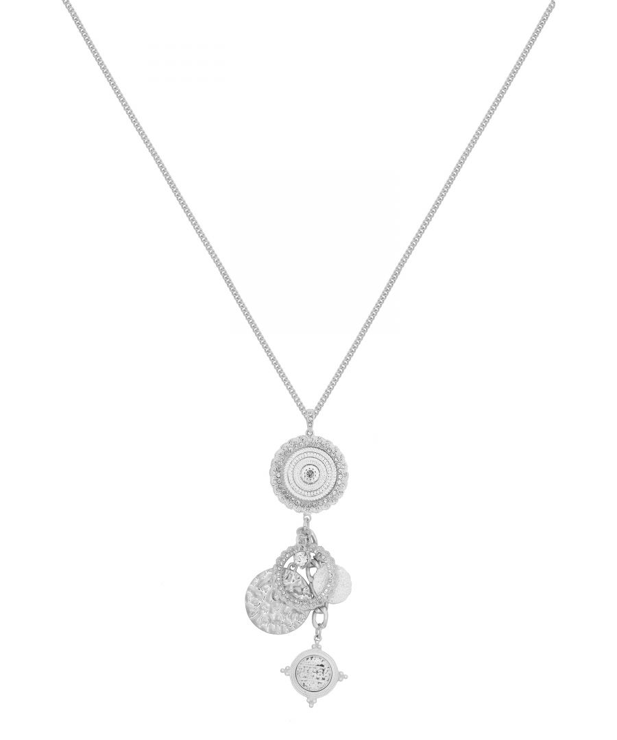 Image for Silver Drop Multi Charm Necklace