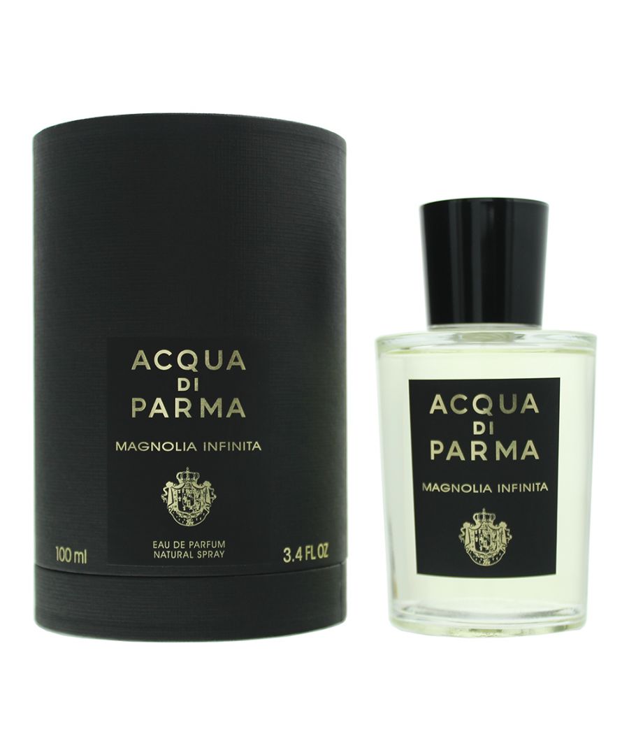 Magnolia Infinita was launched in 2022 as a Floral fragrance for women. Top notes are Calabrian bergamot, Lemon and Orange; middle notes are Magnolia, Jasmine Sambac, Ylang-Ylang and Rose; base notes are Musk and Patchouli.