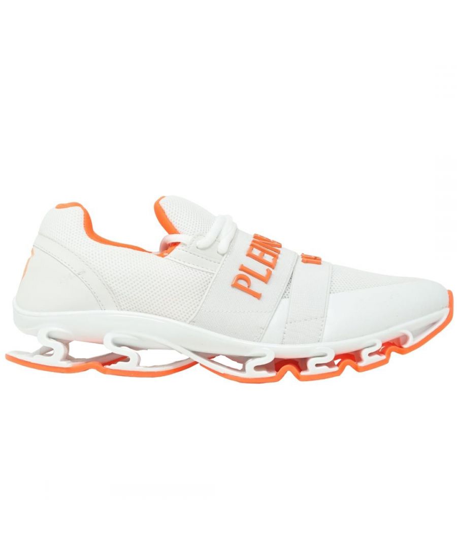 Philipp Plein Sport Tape Logo oranje sneakers. Instapstijl. Rubberen zool, bovenwerk van 100% textiel. Gemerkt tape-logo. Stijlcode: SIPS743 50