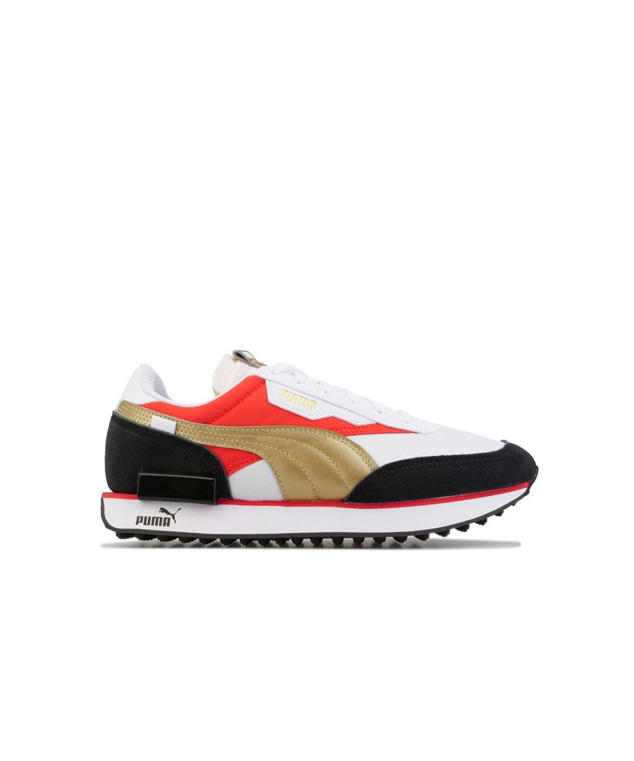 Men S Puma Future Rider Varisty Trainers In White Red