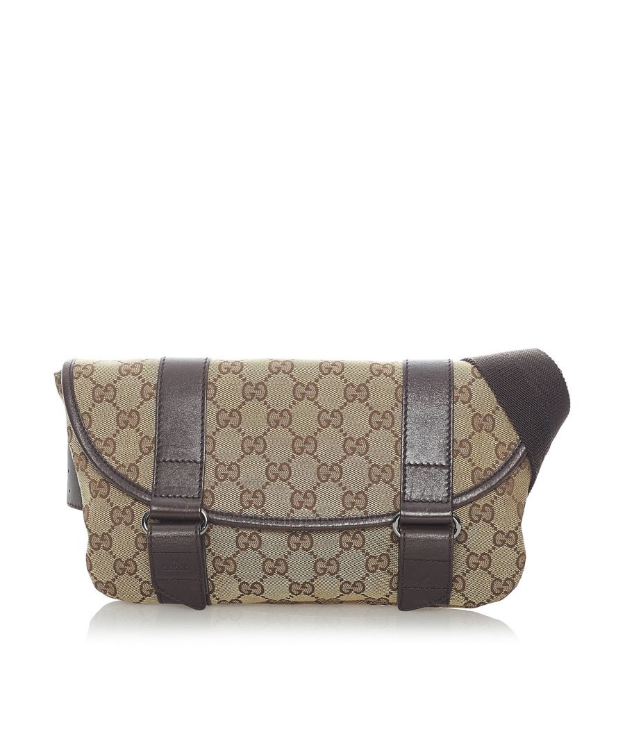 Image for Vintage Gucci GG Canvas Belt Bag Brown