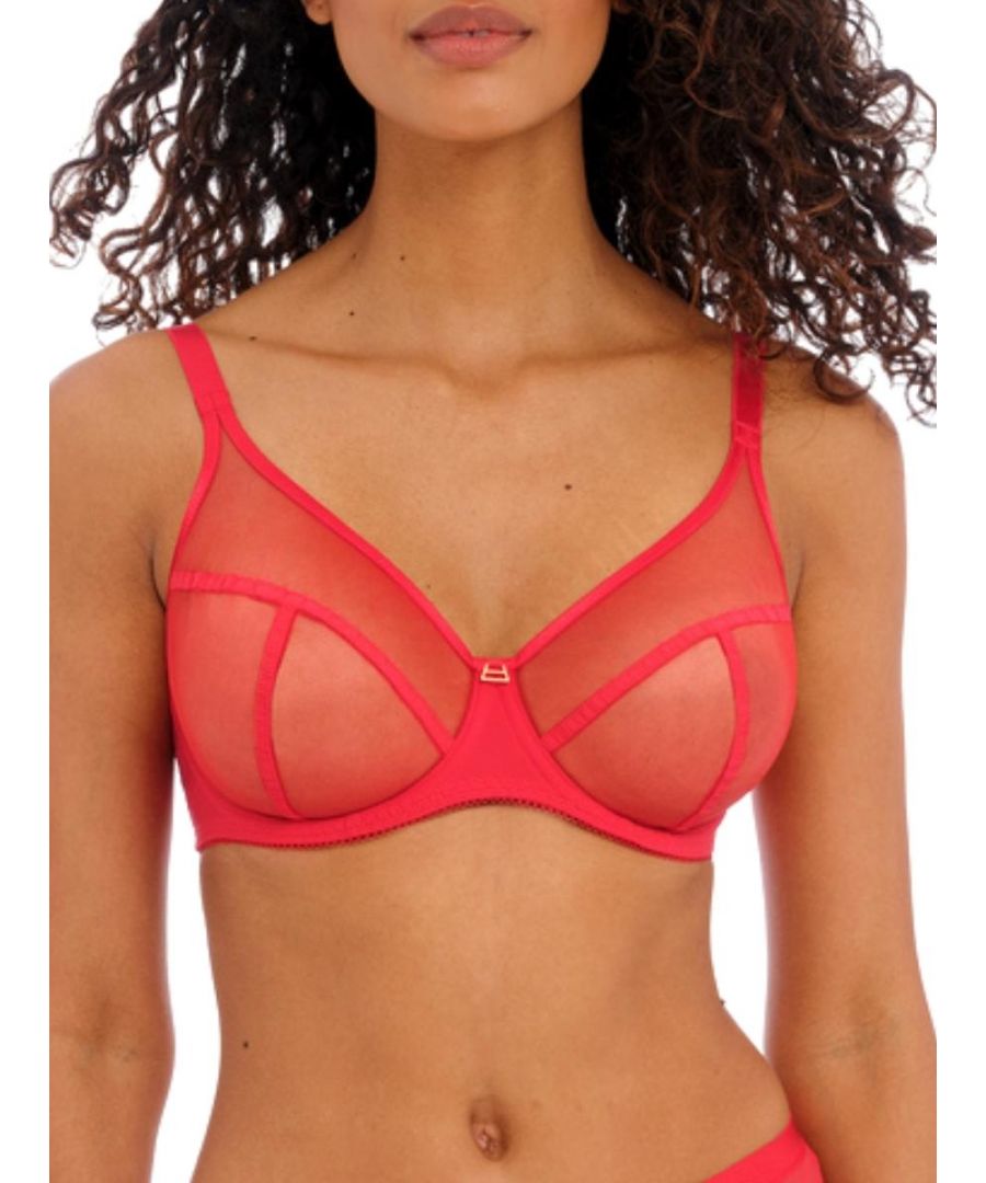 Freya Womens Snapshot High Apex Plunge Bra - Red Nylon - Size 32F