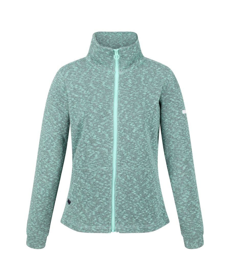 Material: 65% Polyester, 35% Cotton. Fabric: Elastane, Soft Touch, Stretch. Design: Logo, Mottled. Fabric Technology: Durable, Hardwearing. Hem: Shaped. Cuff: Fitted. Sleeve-Type: Long-Sleeved. Neckline: Standing Collar. Pockets: 2 Kangaroo Pockets. Fastening: Contrast Zip, Full Zip.