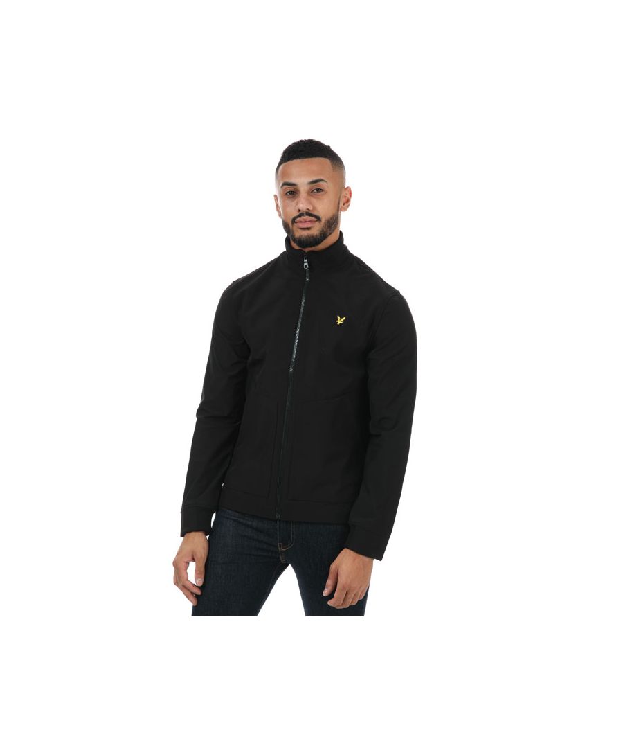Image for Men's Lyle And Scott Funnel Neck Softshell Jacket in Black