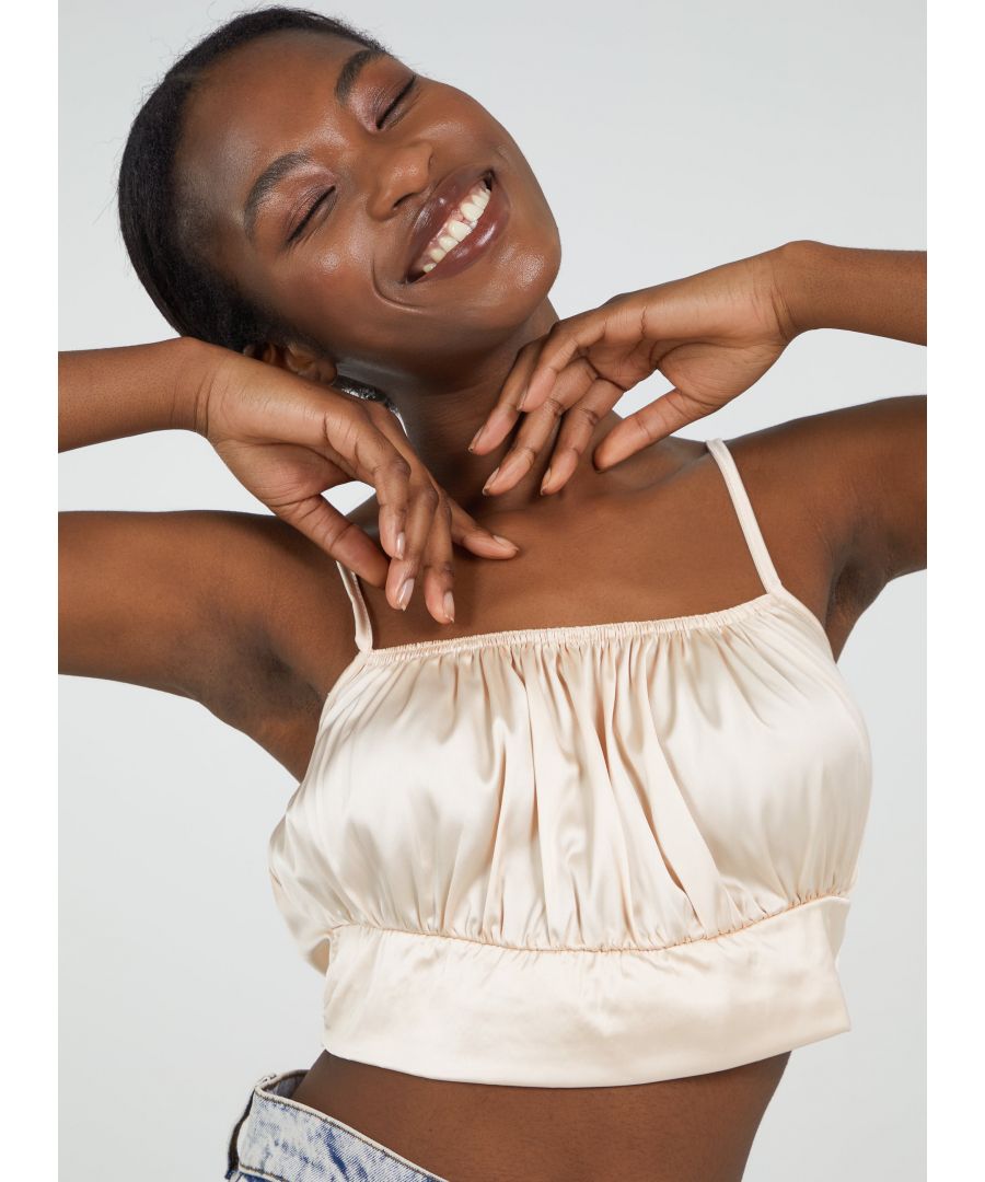 Image for DREAMY  - Satin Ruched Cami Top