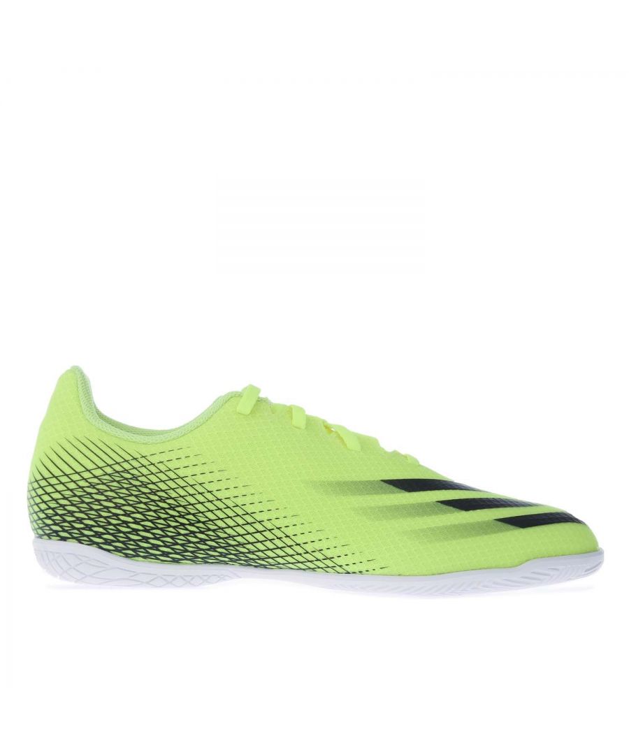 Mens adidas Ghosted.4 Indoor Football Boots in yellow.- Synthetic upper. - Lace closure.- adidas branding. - Low-cut collar.- Lightweight.- Rubber outsole.- Synthetic upper  Synthetic lining and sole.- Ref.: FW6906