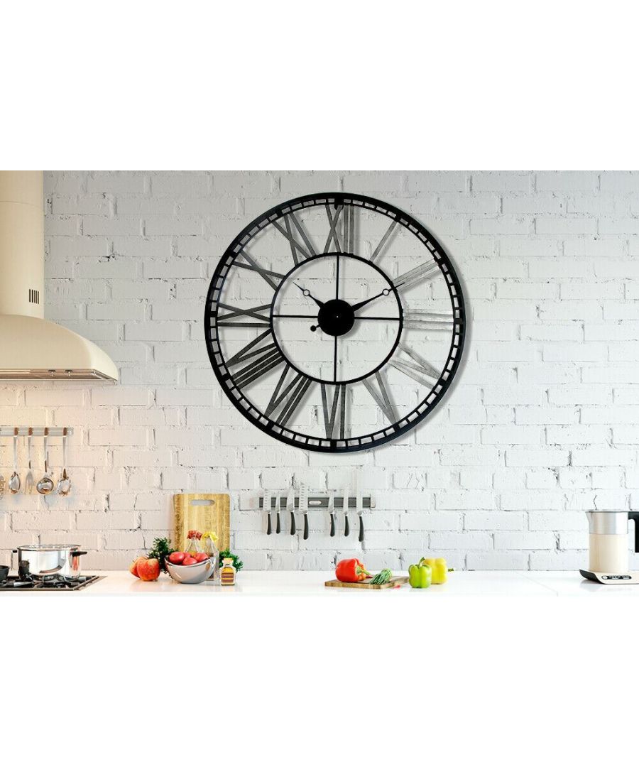 - Make a statement on your home with our Industrial Iron Wall Clock!.\n- The clock is lightweight and can be hang on the wall by one person.\n- Our clock has a quartz mechanism (not silent ) operated on batteries (not included) with a clear and easy to read analogue time display.\n- We warrant the clock against defects in materials and manufacture under ordinary consumer use for two years from the date of purchase. \n- Please keep your receipt, e-receipt or order confirmation for the warranty to be validated.