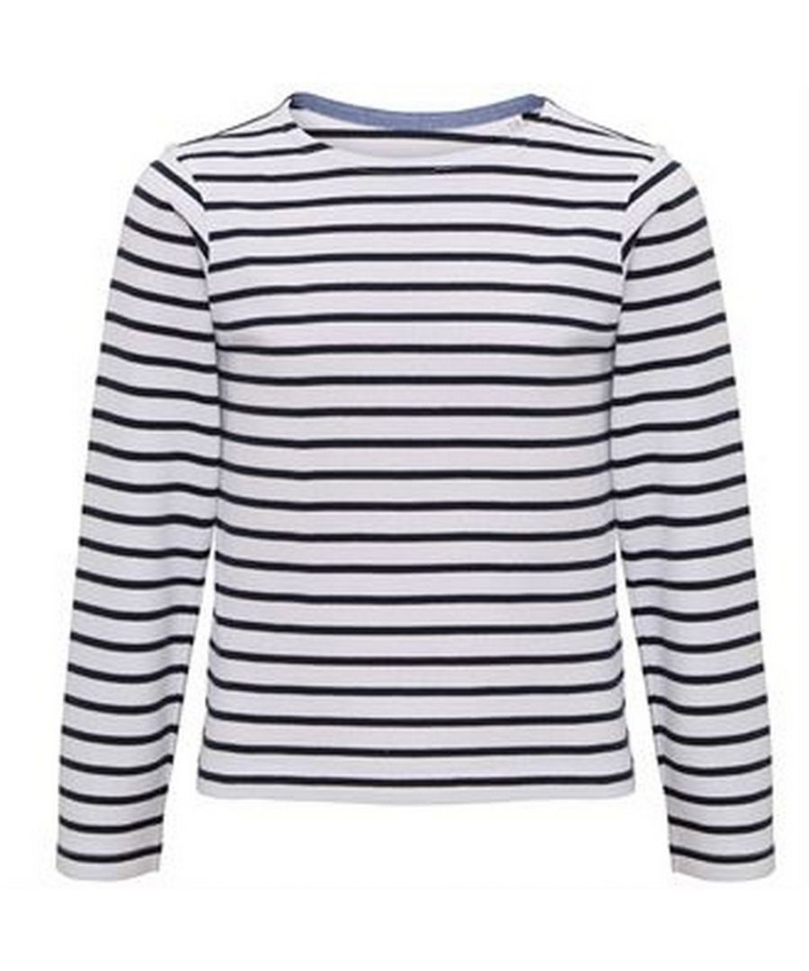 Image for Asquith & Fox Childrens/Kids Mariniere Coastal Long Sleeve T-Shirt (White/Navy)