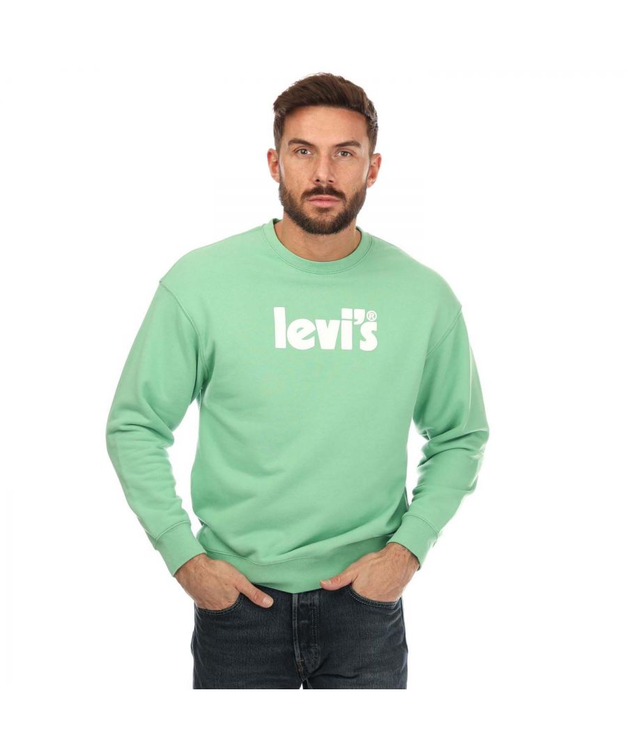 Levis Relaxed Graphic sweatshirt met ronde hals voor heren, groen