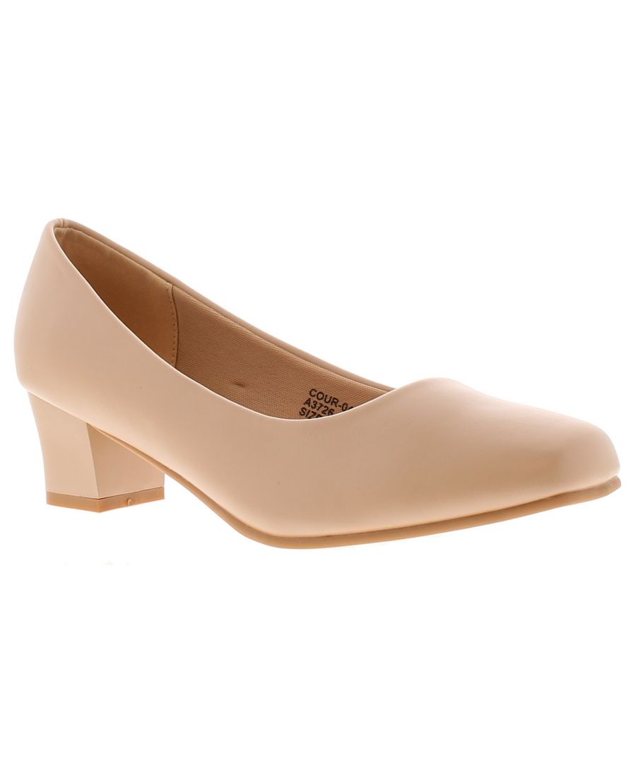 Comfort Plus Carly Womens Court Shoes Nude. Manmade Upper. Manmade Lining. Synthetic Sole. Ladies Ladys Womans Courts Wider Fit Wide Fitting Smart Work. Additional Information: 4.5Cm Heel.