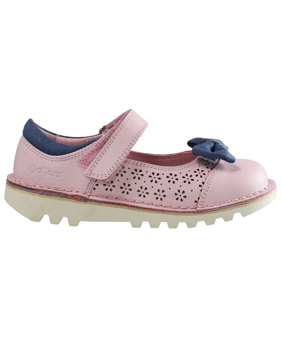 Kickers Girls Bowtie 2 Kids Pink Shoes Leather (archived) - Size UK 12 Kids