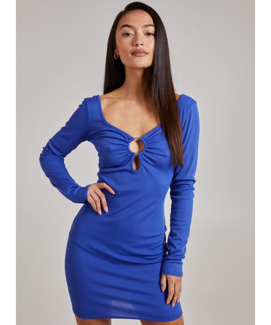 Get ready to find your next out-out moment with this dress. This cute dress comes with a cut out detailing. \n98% Cotton, 2% ElastaneMade in UKWash Similar ColoursIron On Reverse Do Not Dry CleanModel wearing size 6Model height: 5â€™6â€ / 167cm