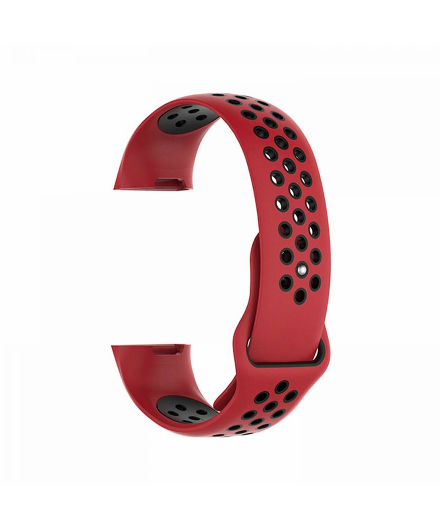 Aquarius Fitbit Charge 3 Silicone Replacement Watch Strap Band - Small, Red/Black  MATERIAL: Adjustable accessory straps for Fitbit Charge 3 are made of flexible and durable Silicon material with stainless steel buckle, which makes the strap easy to install and remove. Eco-friendly, comfortable to wear and safe for the human skin.  PERFORATIONS DESIGN: Breathable and hybrid design, made by unique two-colour injection moulding technology, lightweight and sweat & water-resistant, never fade or dim. Four colours are available for choice, an ideal accessory for your Fitbit Charge 3. SECURE & COMFORTABLE: Easily and securely locks into or remove from your Fitbit Charge 3 smartwatch bands by just one button. No buckle or tool needed, very secure and comfortable to wear. Length can be adjusted via the pin-and-tuck closure, free to choose the size that fits women and men best and most comfortable. COMPATIBLE MODELS: Specifically designed for your Fitbit Charge 3/Charge 3 SE fitness tracker (The tracker is not included). Easy to install and adjust the size according to your wrist. Perfect fit for small size, large size wrist. Multiple alternative holes for a suitable size.  APPLICATIONS: Fitbit charges 3 straps fit for Yoga, gym, climbing, running, driving, fitness, take it swimming or in the shower and there's no interference with the monitoring and tracking functions of your smartwatch. Can accessories your outfits make your mood great in daily life?  Aquarius Sports Silicone Meet Your New Fitbit Charge 3 Fitness Activity Tracker Aquarius New Release durable Fitbit Charge 3 sports silicone bands will provide the best wearing experience for you especially for a workout. And they will make your life colourful easier and comfortable