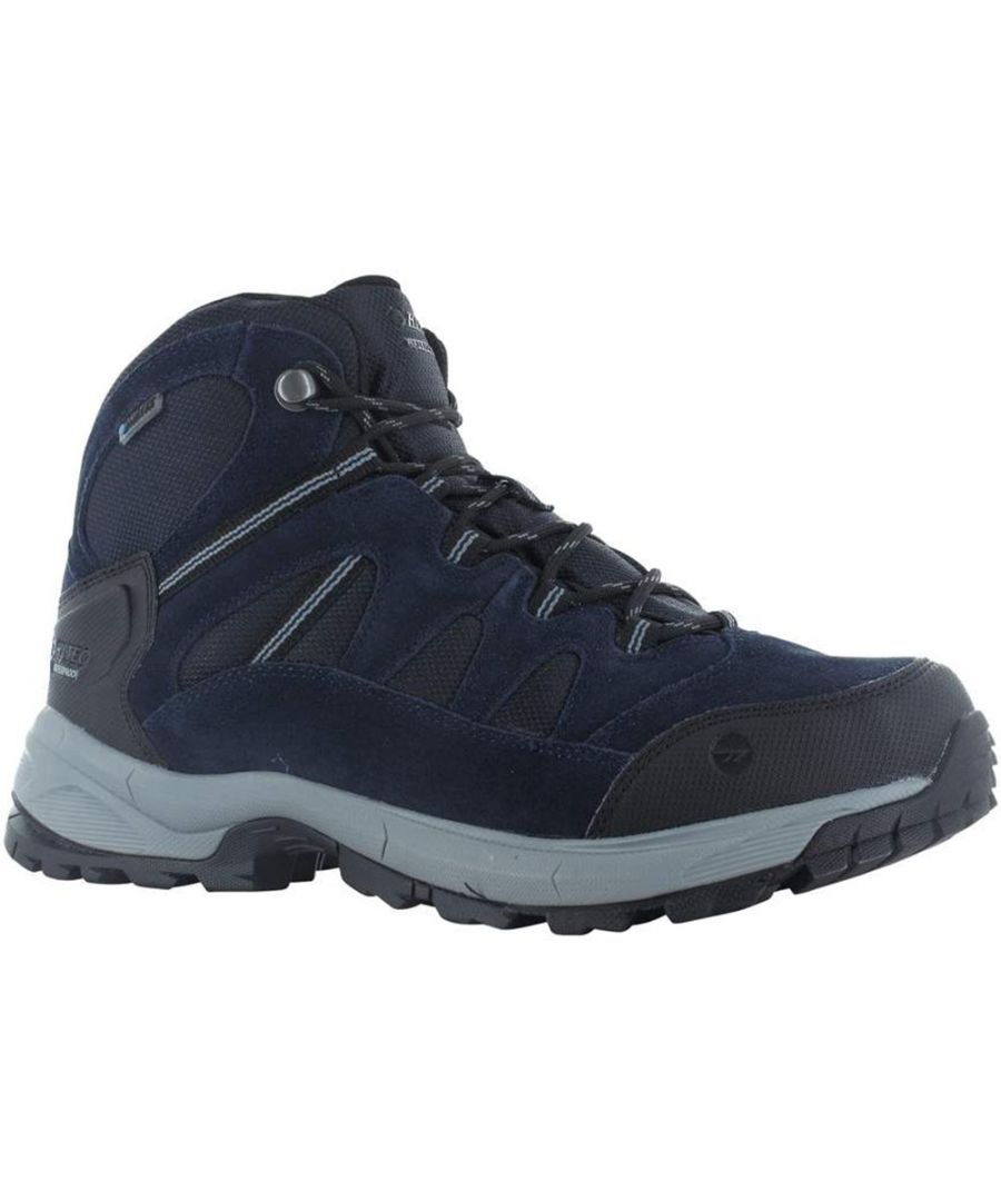 Part of the D of E collection, a range of walking boots from Hi-Tec included in the Duke of Edinburgh Award's Expedition Kit List. These boots are specifically selected, tried and tested for participants in D of E expeditions.\nSuede and mesh upper provides durability, breathability and comfort\nDri-Tec waterproof, breathable membrane keeps feet dry\nGhillie and rustproof hardware lacing system provides a snug and secure fit\nPadded collar and tongue provides extreme comfort\nAbrasion resistant heel and toe cap protects against rough terrain\nRemovable moulded EVA footbed delivers underfoot cushioning\nLightweight, durable fork shank ensures flexibility and stability\nImpact-absorbing CMEVA midsole ensures long lasting cushioning and comfort\nM-D Traction outsole improves grip walking both up and downhill