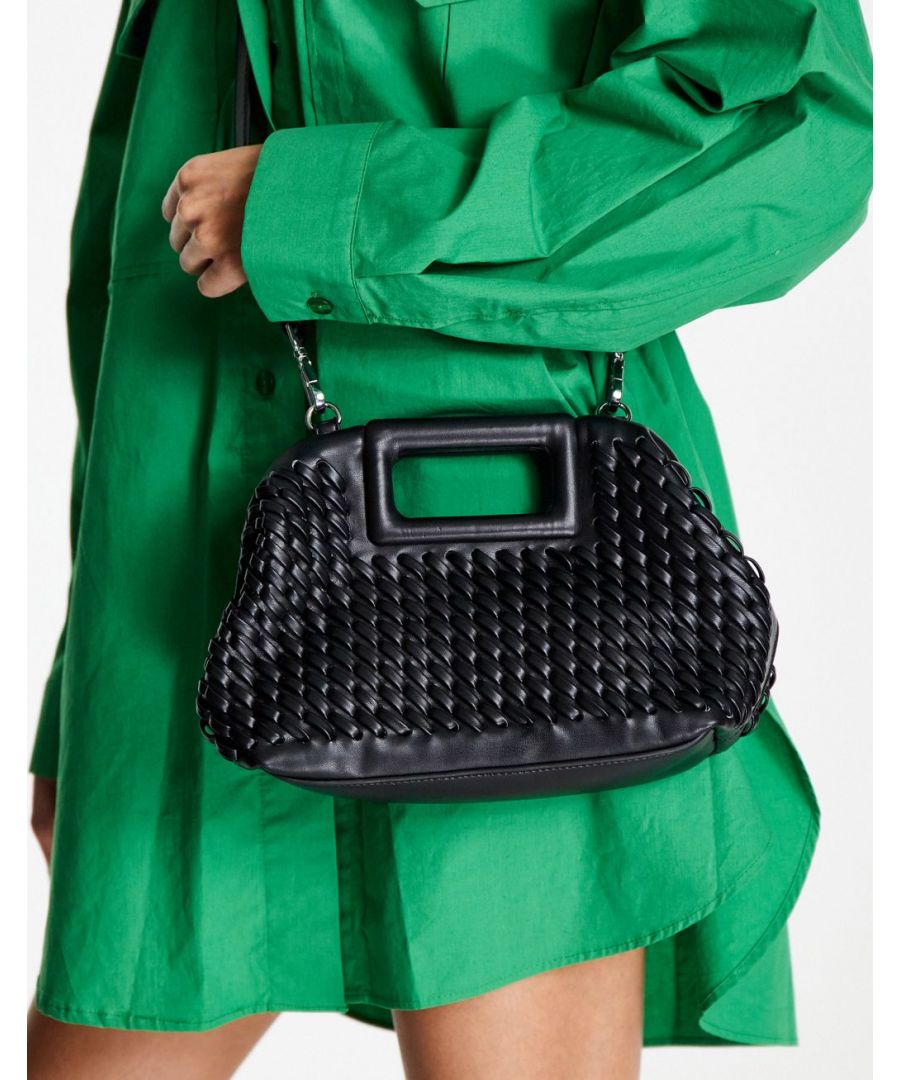Bag by Topshop Love at first scroll Woven design Square handles Detachable strap Sold by Asos