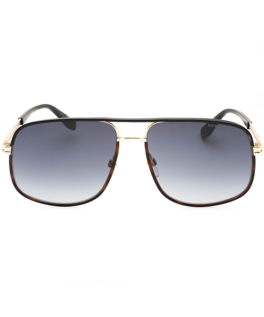 Marc Jacobs Womens Jacob 470 006J 9O Havana Gold Sunglasses Metal - One Size