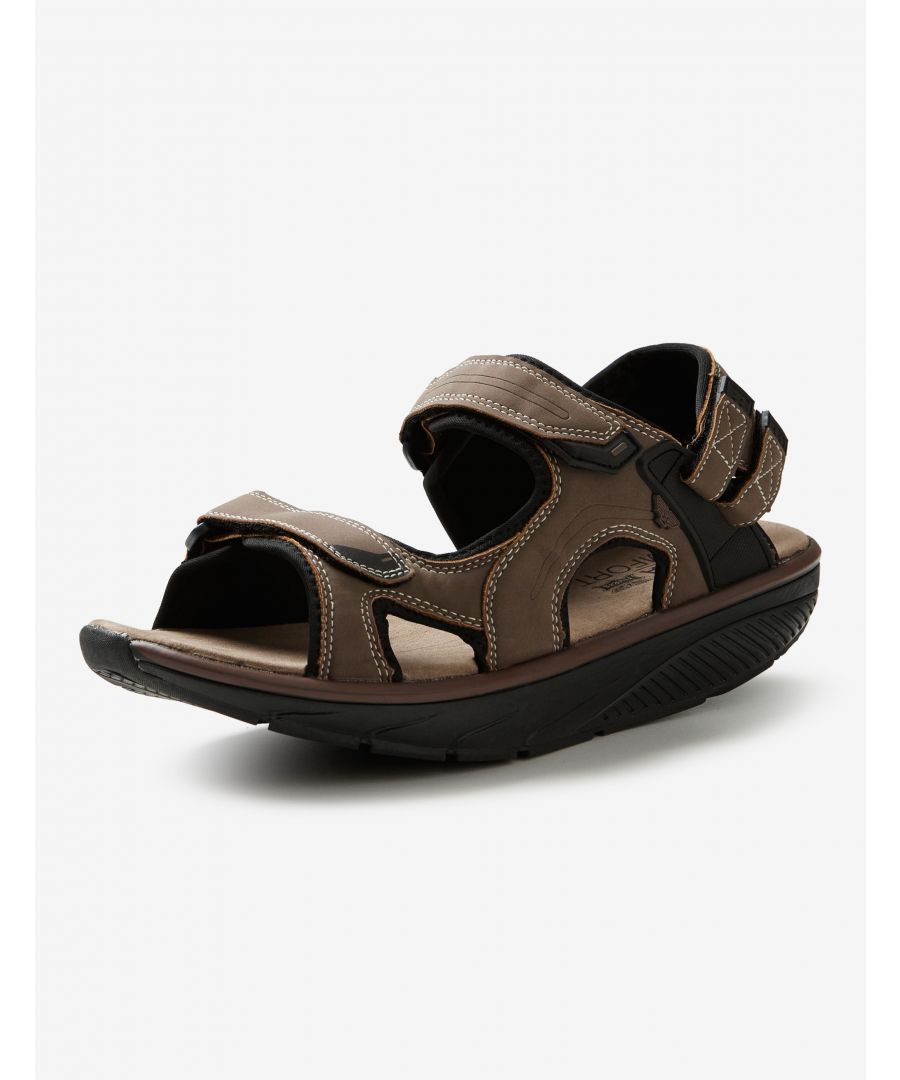 Get ready for an outdoor adventure with the Heel Grip Rocker Wedge Sandal. Perfect for all day wear, with heel grip for extra stability.Velcro fasteningsContrast stitchingWedged heel Curved soleMaterial:  TPR Outsole. PU Upper.Neoprene Lining