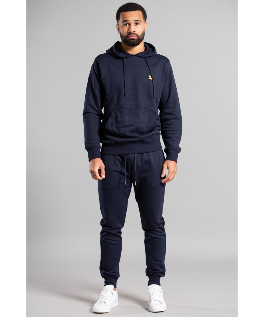 Stay cosy and comfortable in this hoody and jogger set from Kensington Eastside. This set features a drawstring waist and drawcord hood for a perfect fit. The kangaroo pocket adds functionality to the stylish design. The fabric is a cotton mix and is machine washable for easy care. This set is a must-have for casual and loungewear.