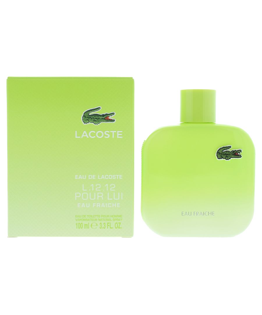 Eau de Lacoste L.12.12 Pour Lui Eau Fraiche is an aromatic aquatic fragrance for men. Top notes are lemon and watery notes. Middle notes are limoncello and green notes. Base notes are cedar, patchouli and musk. Eau de Lacoste L.12.12 Pour Lui Eau Fraiche was launched in 2018.