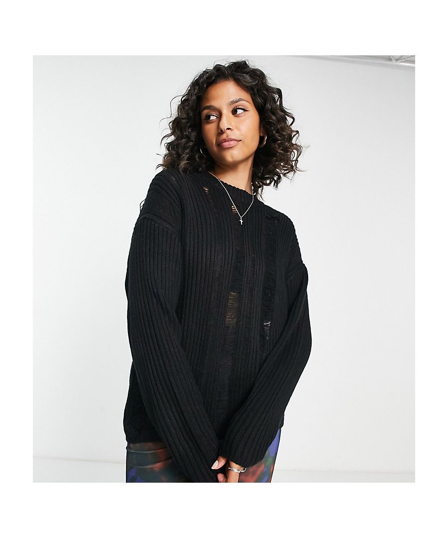 Jumpers & Cardigans by ASOS Tall The soft stuff Ladder design High neck Drop shoulders Relaxed fit Sold by Asos