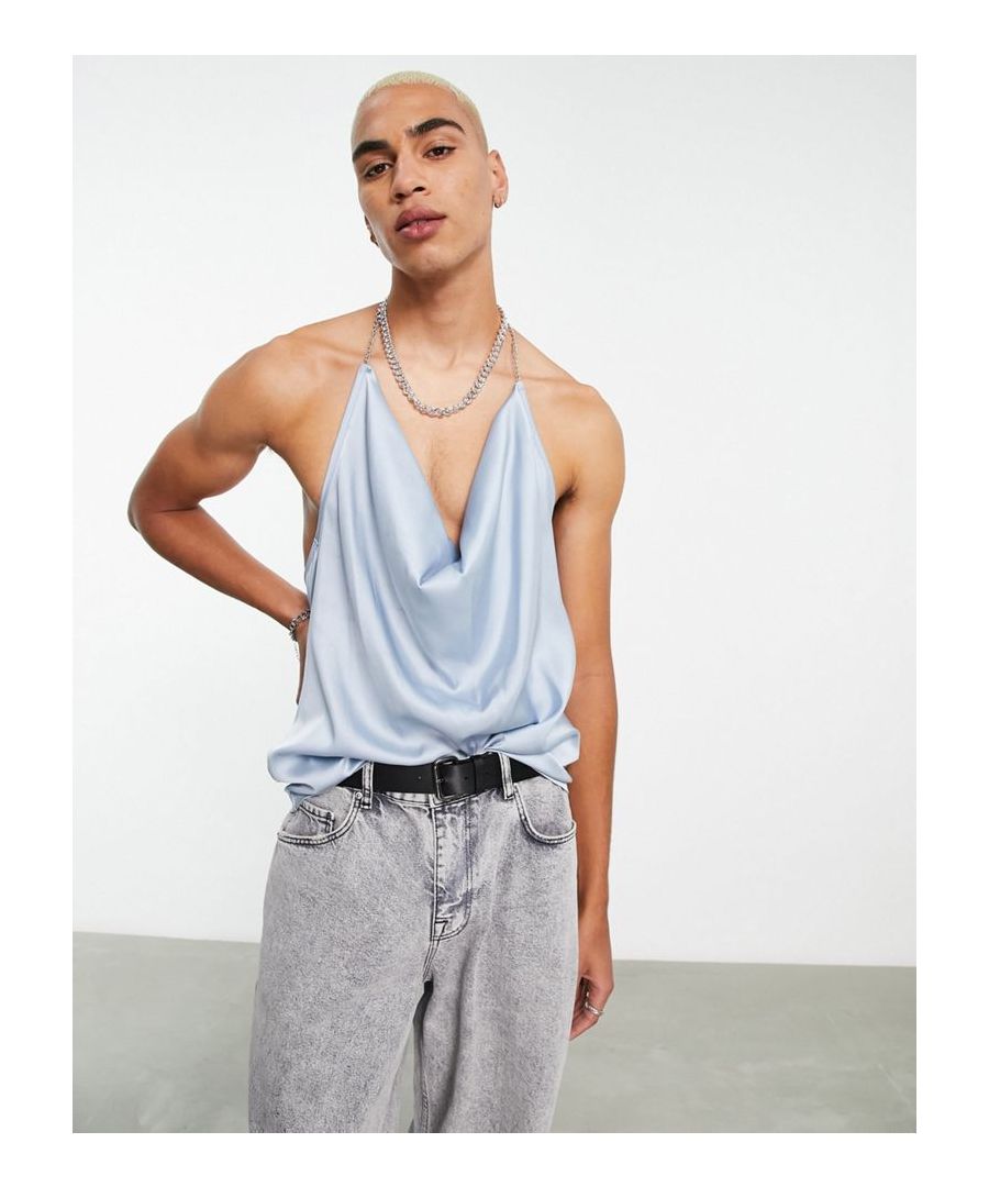 T-Shirts & Vests by ASOS DESIGN Next stop: checkout Plain design Cowl halterneck Sleeveless style Regular fit Sold By: Asos
