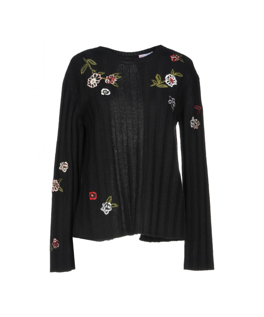 Image for Redvalentino Black Wool Embroidered Cardigan