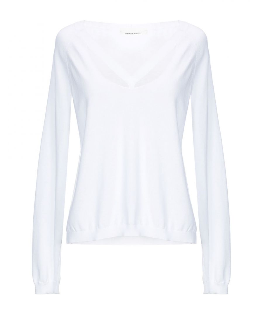 Image for Knitwear Women's Liviana Conti White Cotton