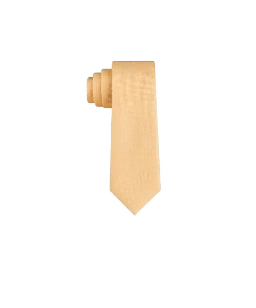 Color: Yellows Size: One Size Pattern: Solid Type: Tie Width: Skinny (Material: Silk