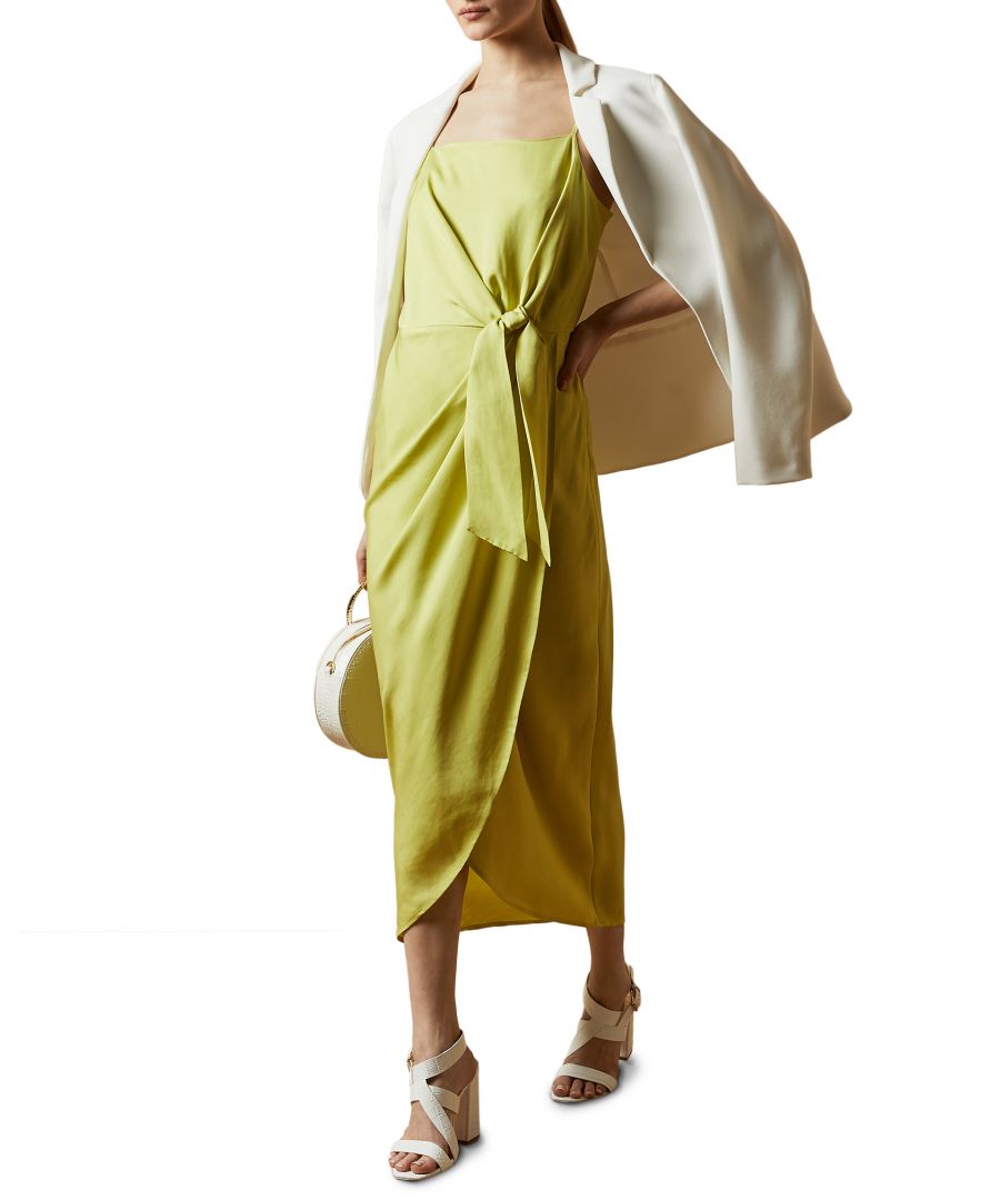 Image for Ted Baker Laani Knot Detail Drape Dress, Lime