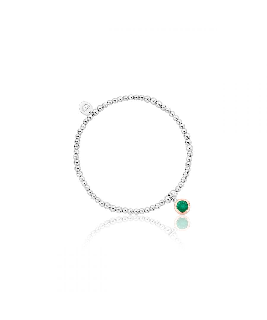 Celebrate that special May birthday with a vivid green emerald gemstone - crafted in sterling silver adorned with 9ct rose gold containing rare Welsh gold in our classic Affinity bead bracelet design. This enchanting jewel is said to represent health and vitality - and grant the wearer good fortune.