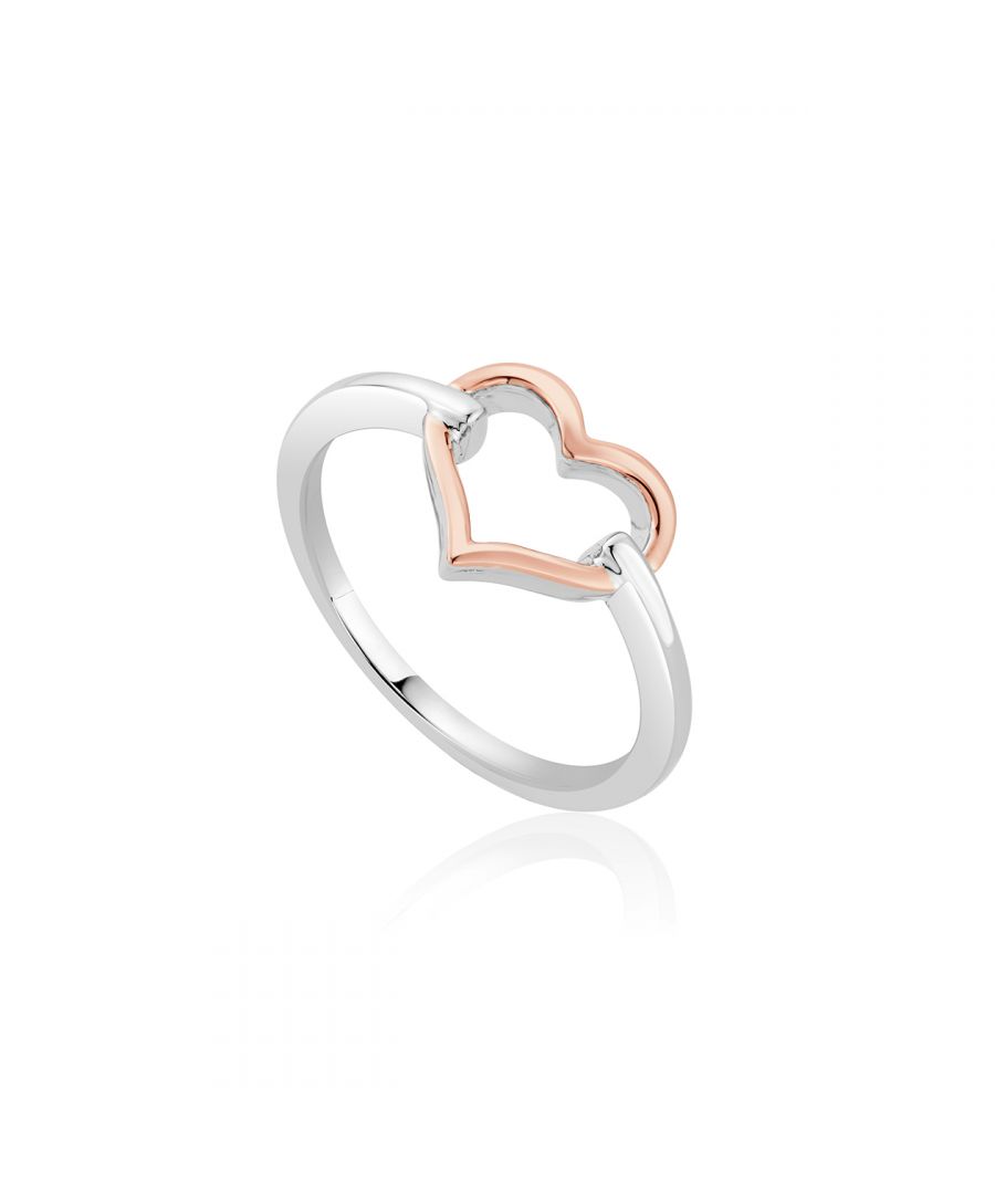 I hold your heart so close to mine. Complete your look with the beautifully designed Close to my Heart ring. Passionate and untamed, this heart design crackles with raw emotion. Made from Sterling Silver and 9ct Rose Gold containing rare Welsh gold, available in sizes J-T.