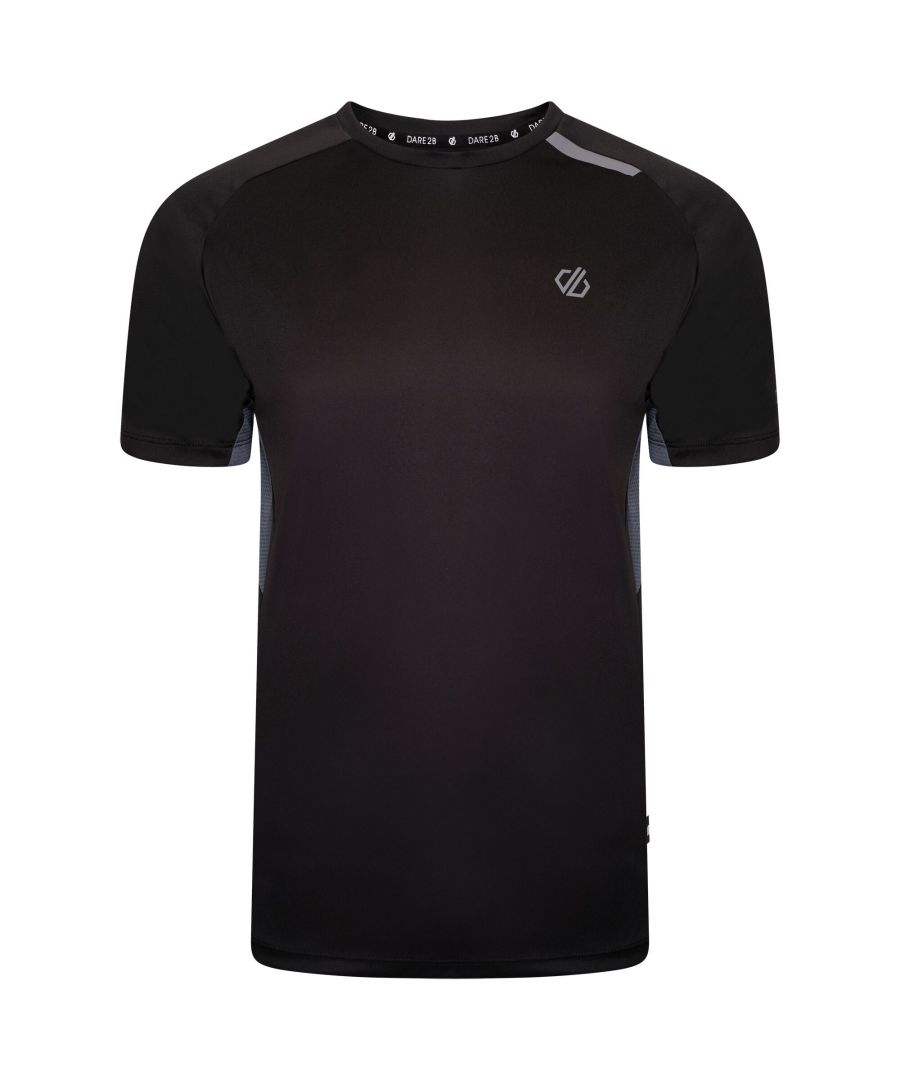 Dare 2B Mens Peerless II Logo Recycled Lightweight T-Shirt (Black/Orion Grey)